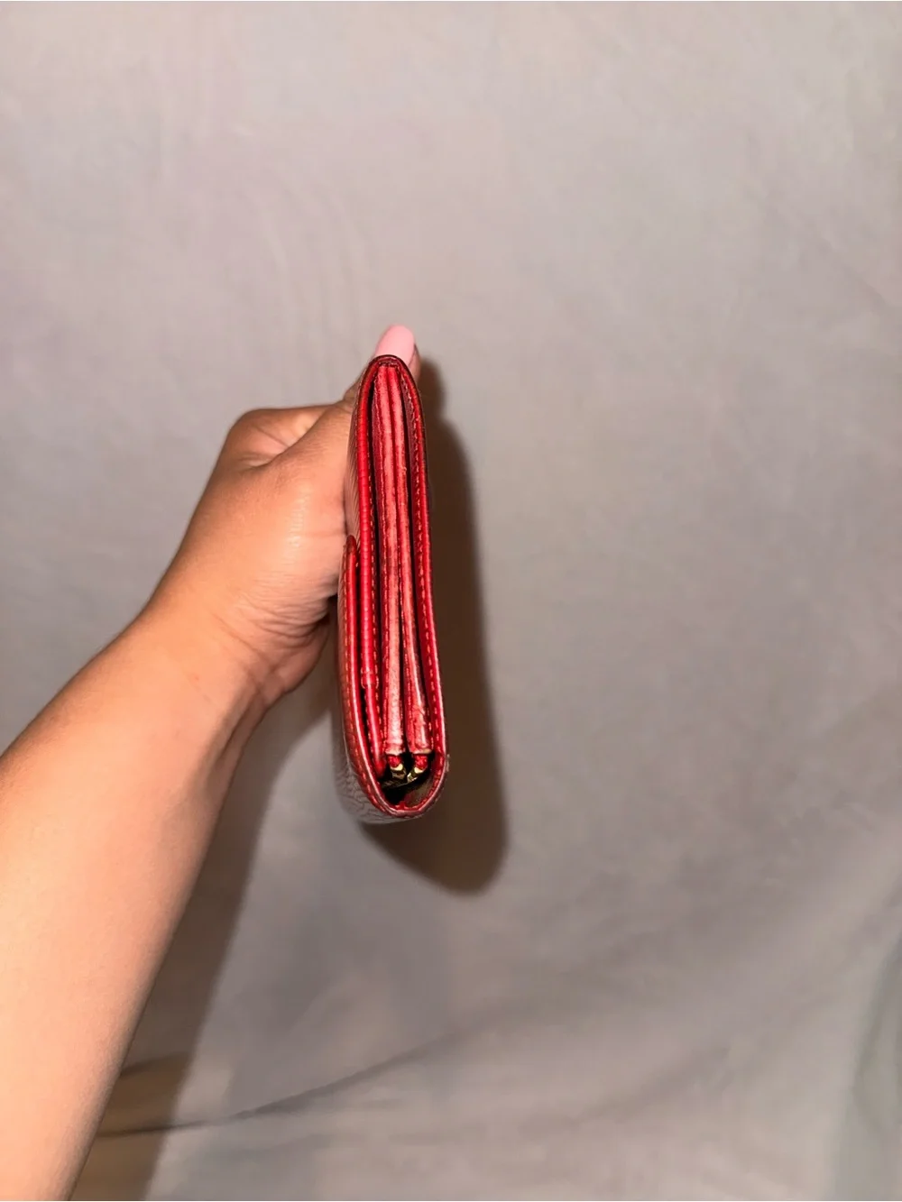Authentic Louis Vuitton Sarah Wallet | Castillan Red Epi Leather CA1905